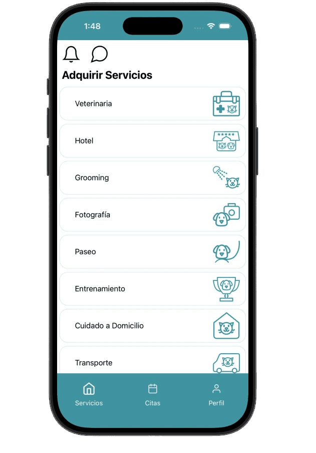Búsqueda de Servicios en petziClub